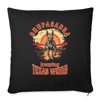Cryptozoologists Chupacabra Creatures Funny - Sofa pillowcase 17,3'' x 17,3'' (45 x 45 cm) - black - Front
