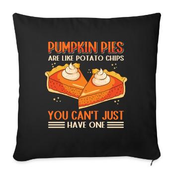 American Pumpkin Pie Pumpkin Pie Gift - Sofa pillowcase 17,3'' x 17,3'' (45 x 45 cm) - black - Front