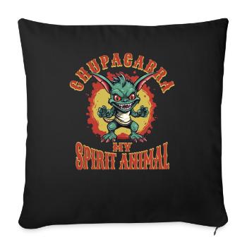 Cryptozoologists Chupacabra Creatures Funny - Sofa pillowcase 17,3'' x 17,3'' (45 x 45 cm) - black - Front