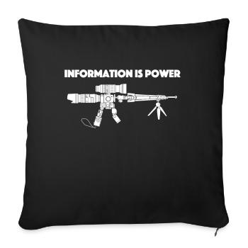 Photographe créatif d’appareil photo et de vérité - Housse de coussin décorative 45 x 45 cm - noir - Devant