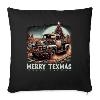 Merry Texmas – Pick-up-truck - Sofakissenbezug 45 x 45 cm - Schwarz - Vorne