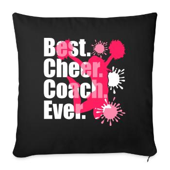 Cheerleading Cheerleading Best Cheer Coach Ever - Sofa pillowcase 17,3'' x 17,3'' (45 x 45 cm) - black - Front