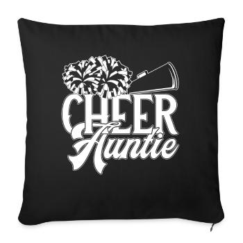 Cheerleading Cheerleading Cheer Auntie - Sofa pillowcase 17,3'' x 17,3'' (45 x 45 cm) - black - Front