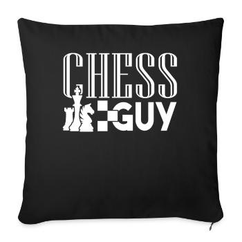 Chess Chess Guy - Sofa pillowcase 17,3'' x 17,3'' (45 x 45 cm) - black - Front