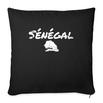 Sénégal Vintage Senegal Map Senegalese - Sofa pillowcase 17,3'' x 17,3'' (45 x 45 cm) - black - Front