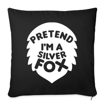 Faire semblant d’être un renard argenté Funny Design - Housse de coussin décorative 45 x 45 cm - noir - Devant