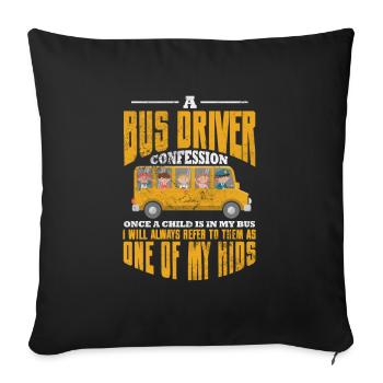 Busman - Sofa pillowcase 17,3'' x 17,3'' (45 x 45 cm) - black - Front