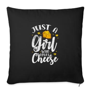 Fromage - Housse de coussin décorative 45 x 45 cm - noir - Devant