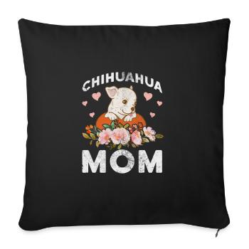 Chihuahua - Housse de coussin décorative 45 x 45 cm - noir - Devant