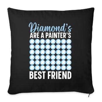 Outils de peinture au diamant Diamond Painter - Housse de coussin décorative 45 x 45 cm - noir - Devant