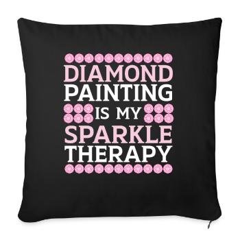 Outils de peinture au diamant Diamond Painter - Housse de coussin décorative 45 x 45 cm - noir - Devant