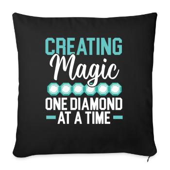 Outils de peinture au diamant Diamond Painter - Housse de coussin décorative 45 x 45 cm - noir - Devant