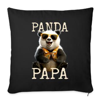 Panda Daddy Pandas Father's Day Panda Bear Bear Dad - Sofa pillowcase 17,3'' x 17,3'' (45 x 45 cm) - black - Front