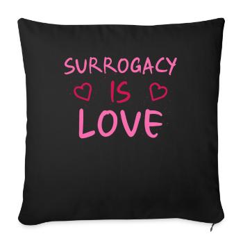 Surrogacy Is Love - Surrogate Mother - Sofa pillowcase 17,3'' x 17,3'' (45 x 45 cm) - black - Front