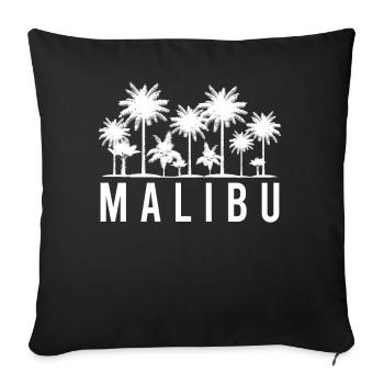 Malibu Palmier Flair Tropical Dream - Housse de coussin décorative 45 x 45 cm - noir - Devant