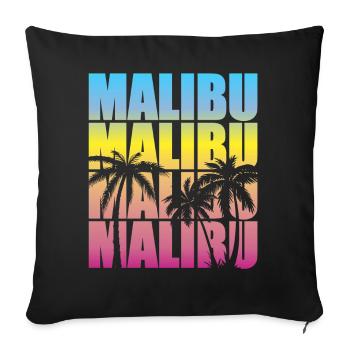 Malibu Summer Vibes Tropical Flair - Sofa pillowcase 17,3'' x 17,3'' (45 x 45 cm) - black - Front