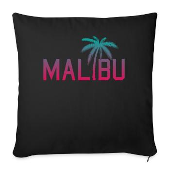 Neon Malibu Palm Tree Retro Style - Sofa pillowcase 17,3'' x 17,3'' (45 x 45 cm) - black - Front