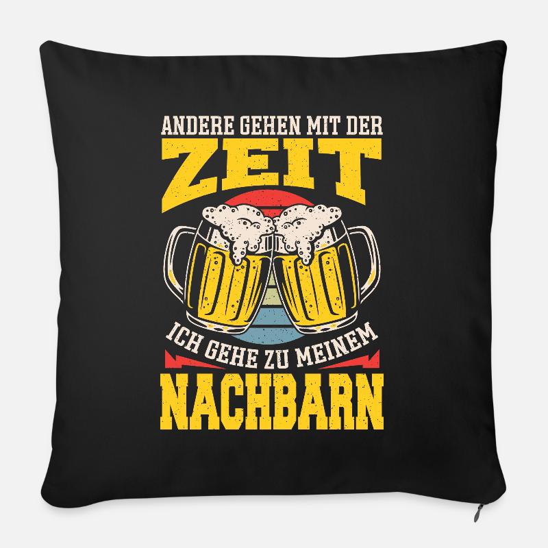 Beste Nachbarn Der Welt Geschenkidee Nachbarin - Sofakissenbezug 45 x 45 cm - Schwarz