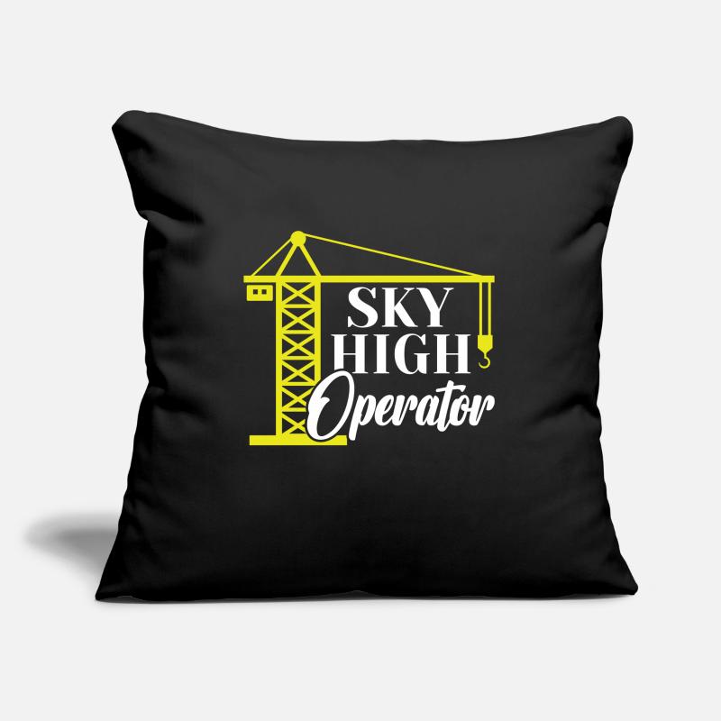 Sky High Operator - Drôle de grutier Housse de coussin décorative 45 x 45 cm