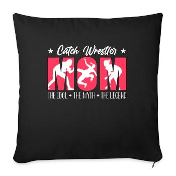 Catch Wrestler Mom The Idol The Wrestler Boxing - Sofa pillowcase 17,3'' x 17,3'' (45 x 45 cm) - black - Front