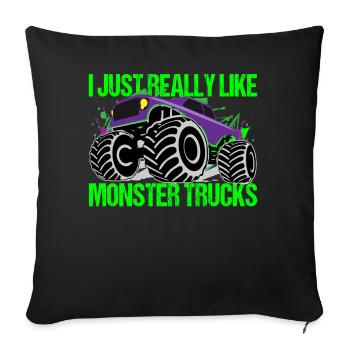 Monster Truck Color Explosion Dynamics - Sofa pillowcase 17,3'' x 17,3'' (45 x 45 cm) - black - Front