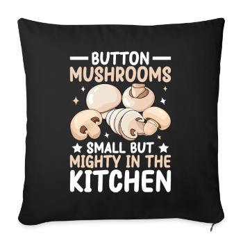 Mushrooms Gifts- Pilze Geschenkidee - Sofakissenbezug 45 x 45 cm - Schwarz - Vorne