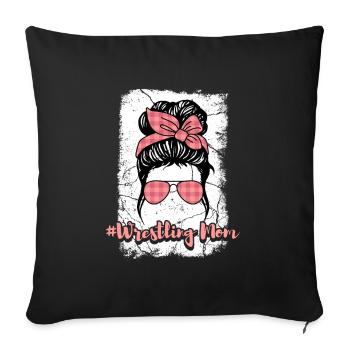 Lutteur lutteur Fight Wrestling Ringer cadeau - Housse de coussin décorative 45 x 45 cm - noir - Devant