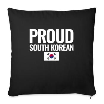 Proud South Korean South Korea Flag Korean - Sofa pillowcase 17,3'' x 17,3'' (45 x 45 cm) - black - Front