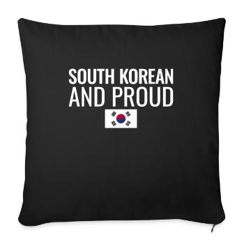 South Korean And Proud South Korea Flag Koreans - Sofa pillowcase 17,3'' x 17,3'' (45 x 45 cm) - black - Front