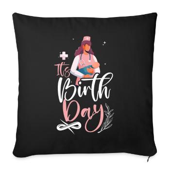 LD Labour And Delivery Nurse - Sofa pillowcase 17,3'' x 17,3'' (45 x 45 cm) - black - Front