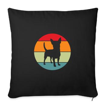 Chihuahua Dog Dog School Dog Owner Gift - Sofa pillowcase 17,3'' x 17,3'' (45 x 45 cm) - black - Front