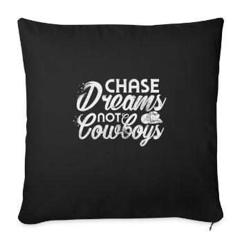 Cow-boy - Housse de coussin décorative 45 x 45 cm - noir - Devant