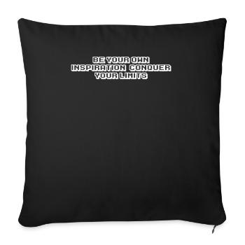 Fitness - Soyez votre propre inspiration, conquérez la vôtre - Housse de coussin décorative 45 x 45 cm - noir - Devant