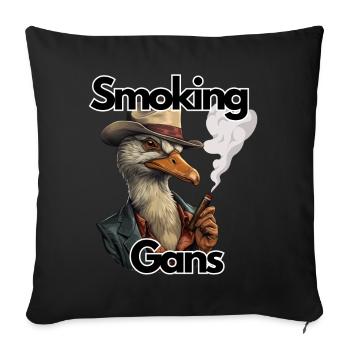 Tuxedo Goose, Humor, Fun Fun, - Sofa pillowcase 17,3'' x 17,3'' (45 x 45 cm) - black - Front
