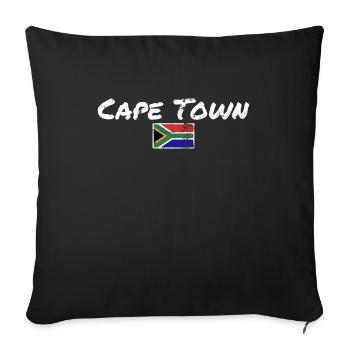 Cape Town Vintage South Africa South African Flag - Sofa pillowcase 17,3'' x 17,3'' (45 x 45 cm) - black - Front