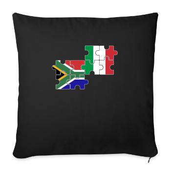 South Africa Italy Flag Italians South African - Sofa pillowcase 17,3'' x 17,3'' (45 x 45 cm) - black - Front