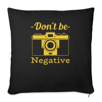 Photographes Dictons Drôles Photographe Nature Animale - Housse de coussin décorative 45 x 45 cm - noir - Devant