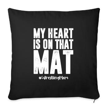 Lutteur lutteur Fight Wrestling Ringer cadeau - Housse de coussin décorative 45 x 45 cm - noir - Devant