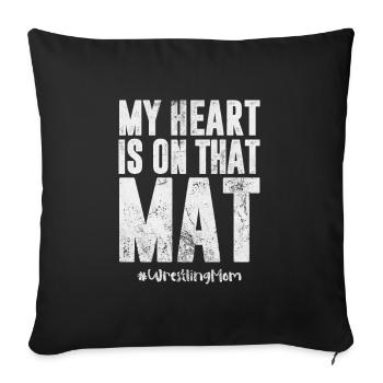 Lutte - Housse de coussin décorative 45 x 45 cm - noir - Devant