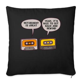 80s Retro CostumeThemed Party Costume 90s Party - Sofa pillowcase 17,3'' x 17,3'' (45 x 45 cm) - black - Front