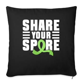 Organ Donor Organ Transplant Organ Donation - Sofa pillowcase 17,3'' x 17,3'' (45 x 45 cm) - black - Front