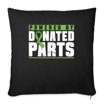 Don d’organes Greffe d’organes Don d’organes - Housse de coussin décorative 45 x 45 cm - noir - Devant