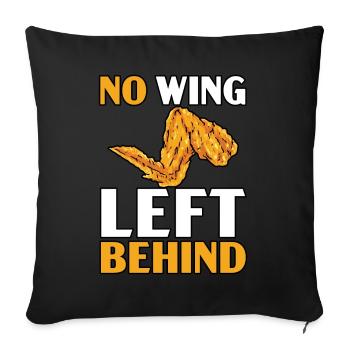 Buffalo Wings Foodie American Food Chicken - Sofa pillowcase 17,3'' x 17,3'' (45 x 45 cm) - black - Front