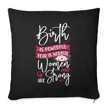 LD Labour And Delivery Nurse - Sofa pillowcase 17,3'' x 17,3'' (45 x 45 cm) - black - Front