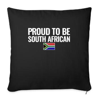 Proud To Be South African South Africa Flag - Sofa pillowcase 17,3'' x 17,3'' (45 x 45 cm) - black - Front