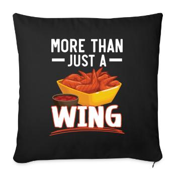 Buffalo Wings Foodie American Food Chicken - Sofa pillowcase 17,3'' x 17,3'' (45 x 45 cm) - black - Front