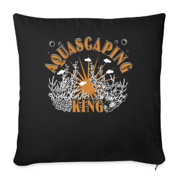 Aquascaping-König - Sofakissenbezug 45 x 45 cm - Schwarz - Vorne