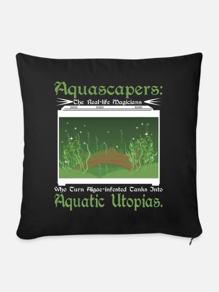 Aquascaper, die echten Zauberer - Sofakissenbezug 45 x 45 cm - Schwarz