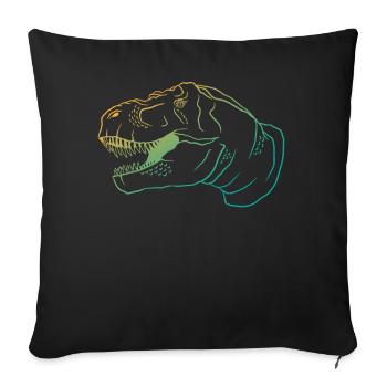 Retro T-Rex Dino Neon Outfit Gift - Sofa pillowcase 17,3'' x 17,3'' (45 x 45 cm) - black - Front