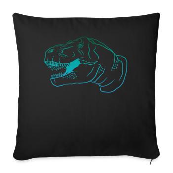 Retro T-Rex Dino Neon Outfit Gift - Sofa pillowcase 17,3'' x 17,3'' (45 x 45 cm) - black - Front